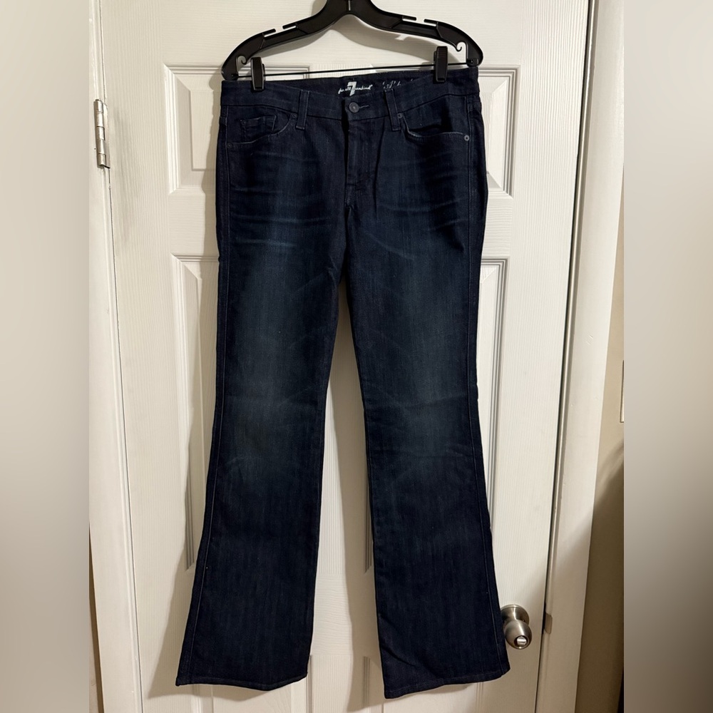 7 For All Mankind Dark Wash Blue Bootcut Jeans